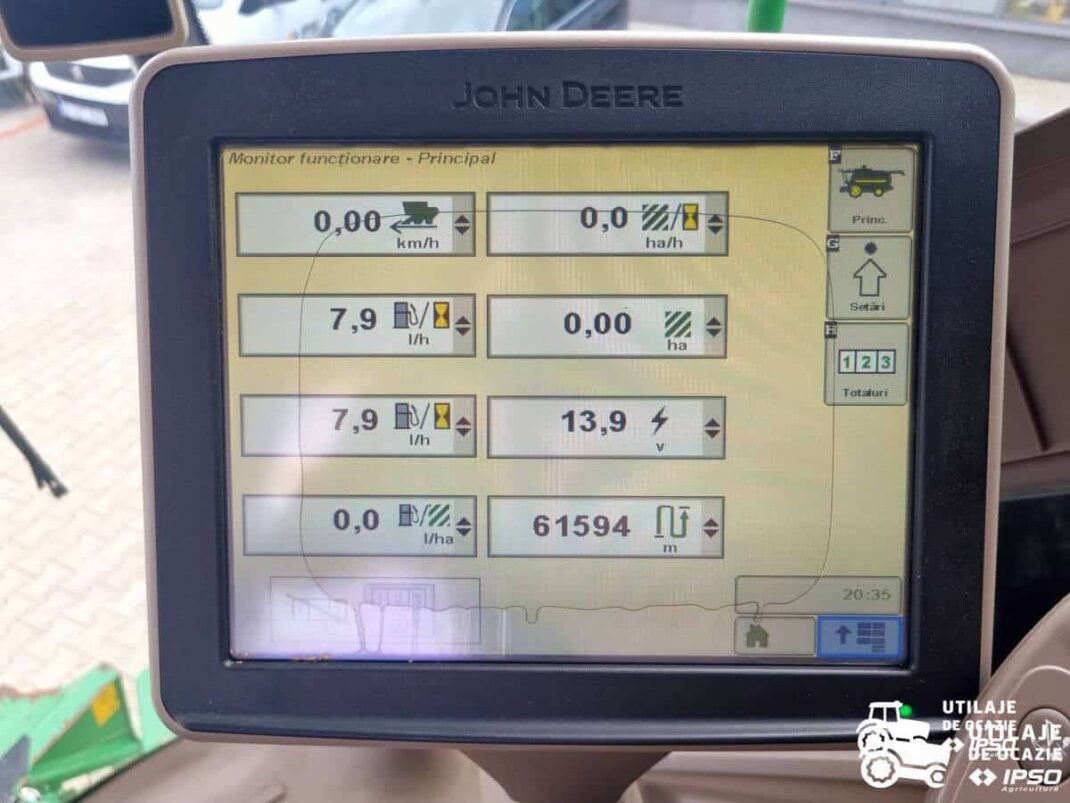 John Deere S670i HM 4x4 + Header paioase