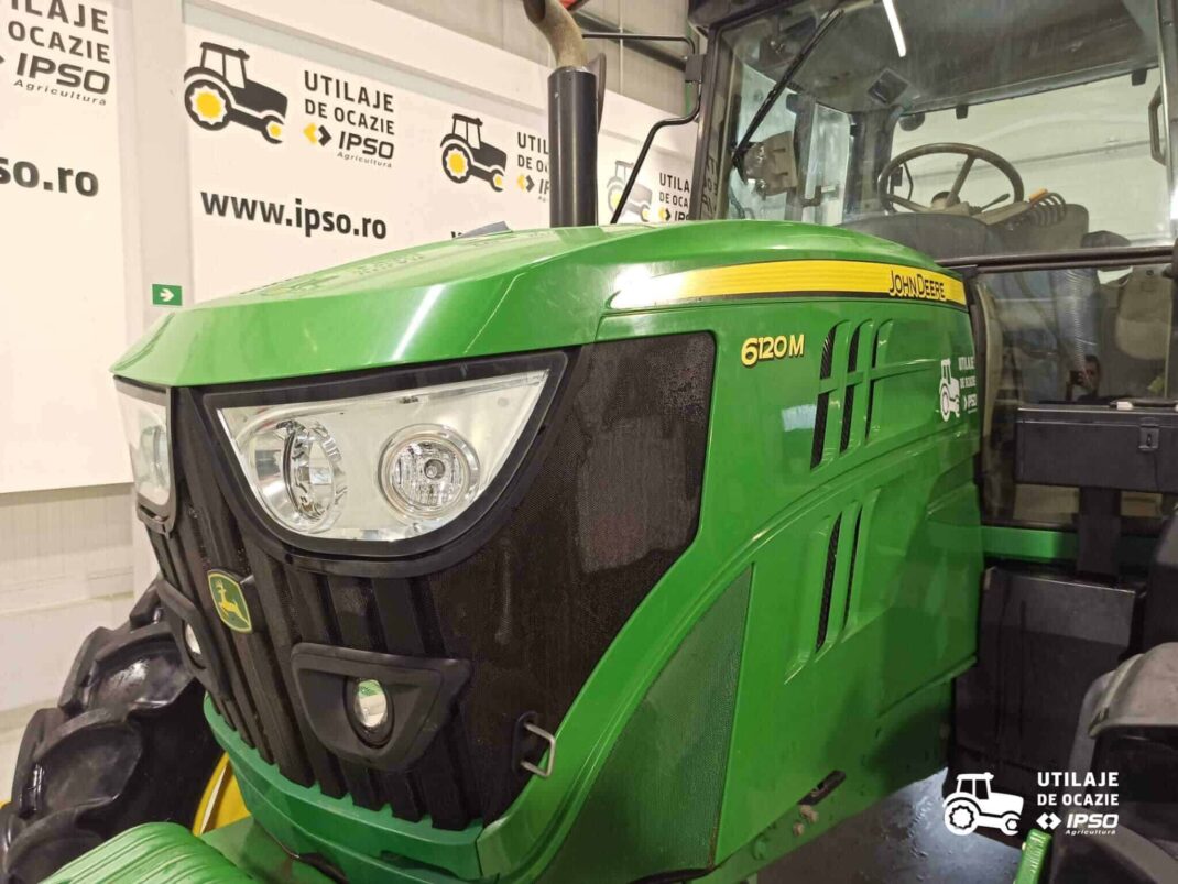 John Deere 6120M + roti inguste