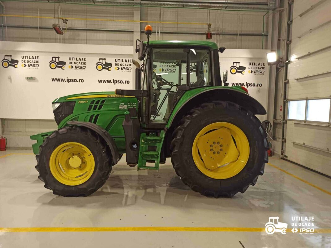 John Deere 6120M + roti inguste