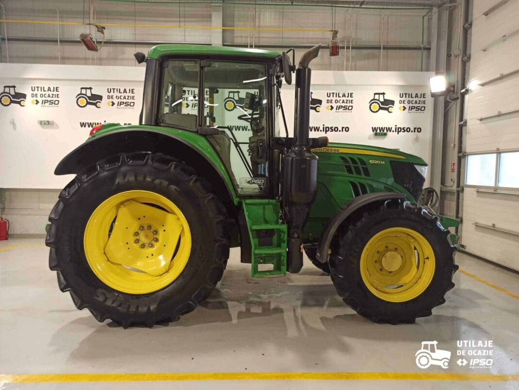 John Deere 6120M + roti inguste