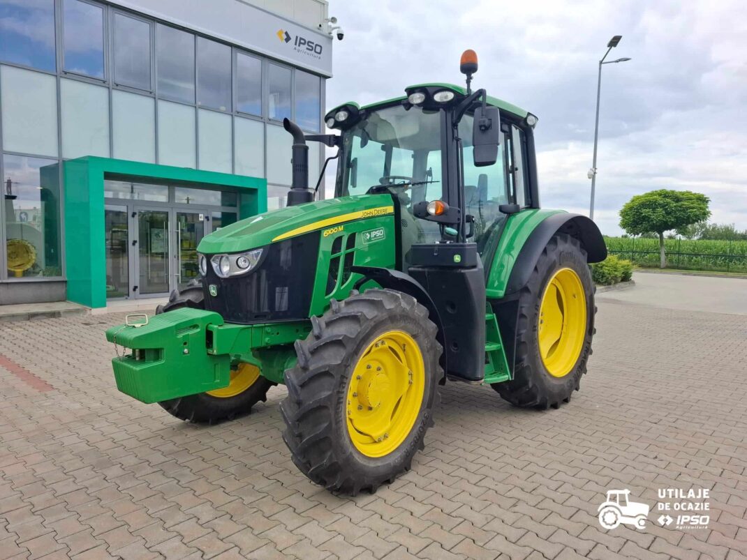 Tractor John Deere 6100M + roti inguste