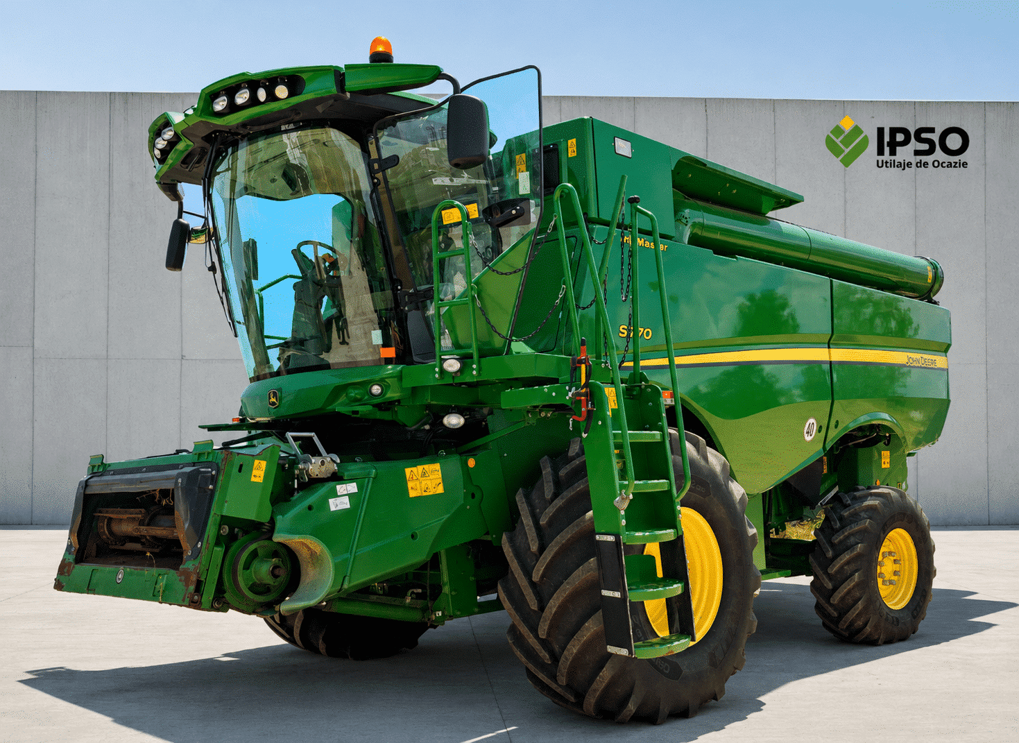 John Deere S770i HM 4x4 + Header McDon FD225